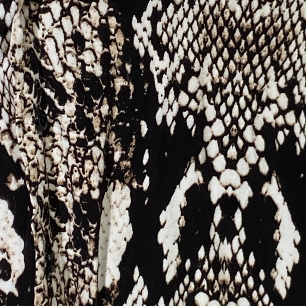 Python Snake Print Button-Up Shirt - image 4